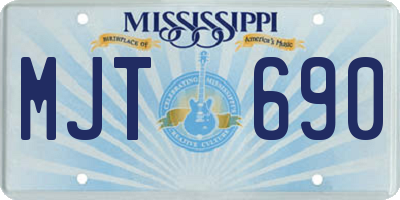 MS license plate MJT690