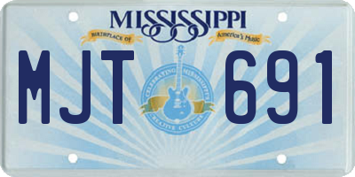 MS license plate MJT691