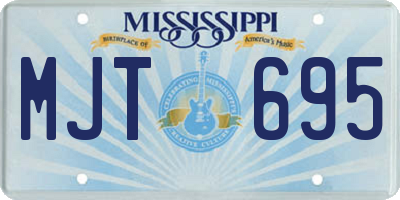 MS license plate MJT695