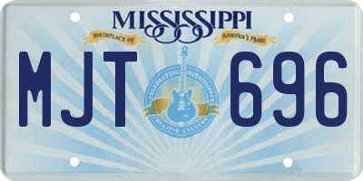 MS license plate MJT696