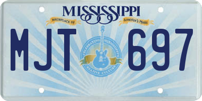 MS license plate MJT697