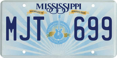 MS license plate MJT699