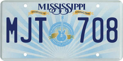 MS license plate MJT708