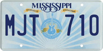 MS license plate MJT710