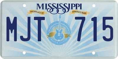 MS license plate MJT715