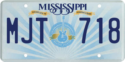 MS license plate MJT718