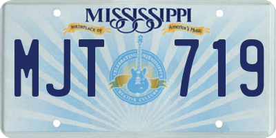 MS license plate MJT719