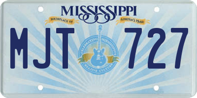 MS license plate MJT727