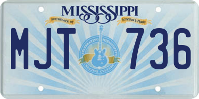 MS license plate MJT736