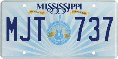 MS license plate MJT737