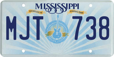 MS license plate MJT738