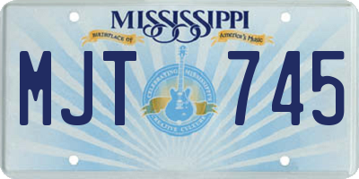 MS license plate MJT745