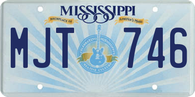MS license plate MJT746