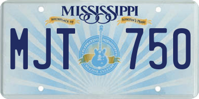 MS license plate MJT750