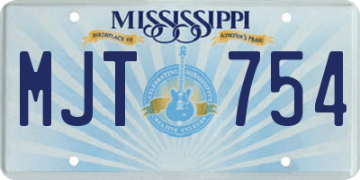 MS license plate MJT754
