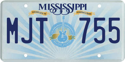 MS license plate MJT755