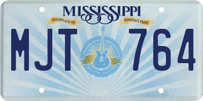 MS license plate MJT764