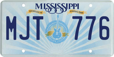 MS license plate MJT776