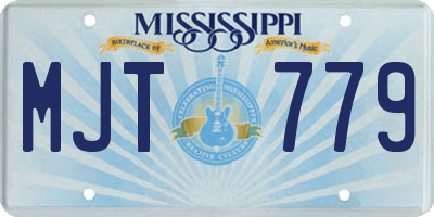 MS license plate MJT779