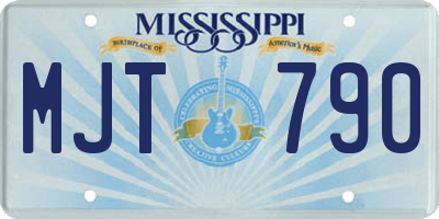 MS license plate MJT790