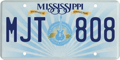 MS license plate MJT808