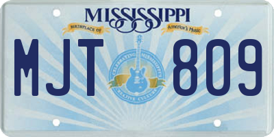 MS license plate MJT809
