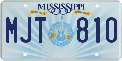 MS license plate MJT810