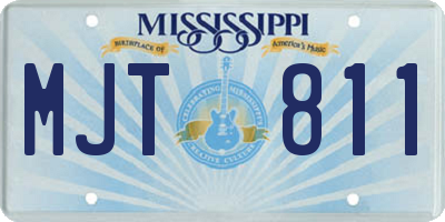 MS license plate MJT811