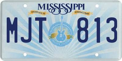 MS license plate MJT813