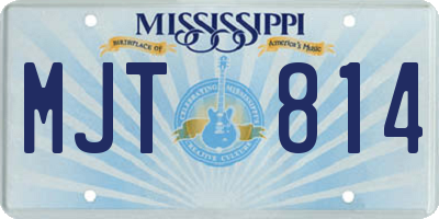 MS license plate MJT814