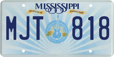 MS license plate MJT818