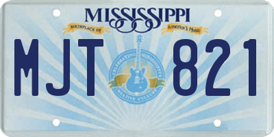MS license plate MJT821