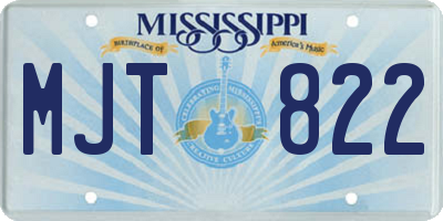 MS license plate MJT822