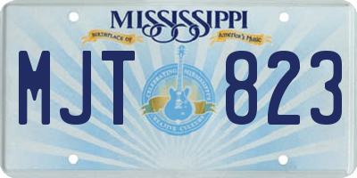MS license plate MJT823