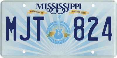 MS license plate MJT824