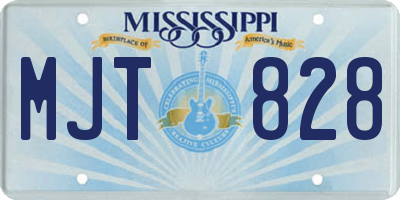 MS license plate MJT828