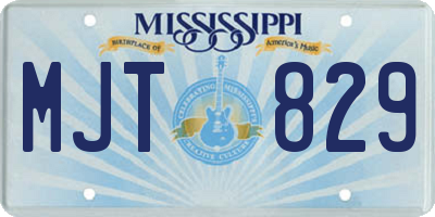 MS license plate MJT829