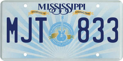 MS license plate MJT833