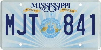 MS license plate MJT841