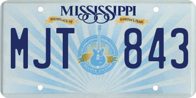 MS license plate MJT843