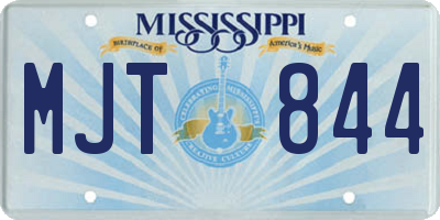 MS license plate MJT844