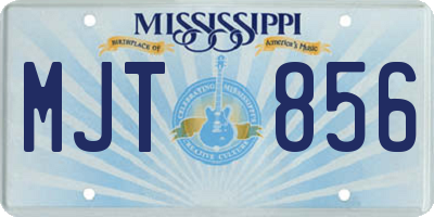 MS license plate MJT856