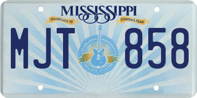 MS license plate MJT858