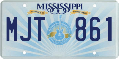 MS license plate MJT861