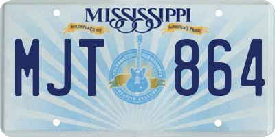 MS license plate MJT864