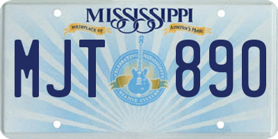 MS license plate MJT890