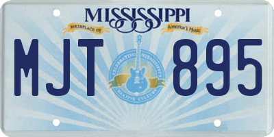 MS license plate MJT895