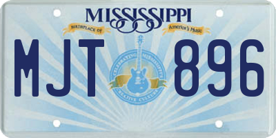 MS license plate MJT896