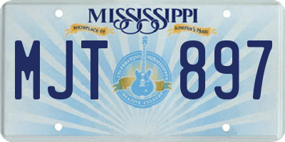 MS license plate MJT897