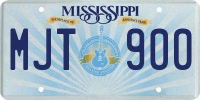 MS license plate MJT900